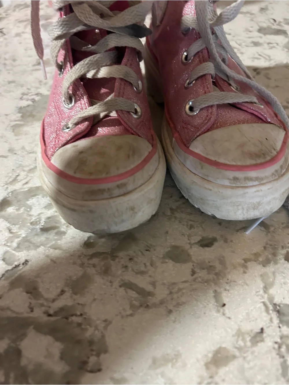 Converse Kids Pink High-Top Platform Sneakers